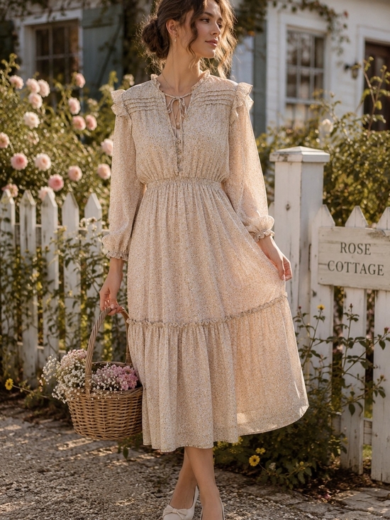 o.p.t Dresses & Skirts - O.P.T Medium Cottagecore Floral Maxi Dress Romantic Prairie Boho Fairycore